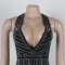 European and American hot diamond deep V-back strap hanging neck jumpsuit shorts