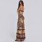 Wholesale of European and American style spaghetti strap hollow pleated lace slit dresses