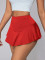 Ladies' sexy solid color short skirt, high waist skirt, mini skirt, pants skirt
