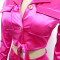 Solid color women's fluorescent fashion set two-piece set