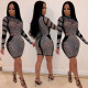 Women's Fashion Hot Diamond Nightclub Dress Women's Dress