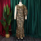 Fashionable temperament, slim fit, sexy banquet dress, long skirt, one shoulder hot stamping dress