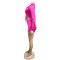Solid color women's fluorescent fashion set two-piece set