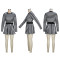 Fashion striped casual long sleeved round neck top two-piece set