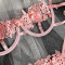 Sexy lingerie Valentine's Day flower bra thong women's two-piece set