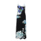 New product elegant style sunflower print slim fit jumpsuit long skirt