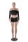 Fashionable and sexy long sleeved women's one shoulder slim fit short two-piece set