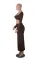 New solid color casual long sleeved square neck exposed navel top with hip hugging fashionable fish tail long skirt