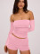Fashionable and sexy long sleeved women's one shoulder slim fit short two-piece set