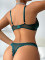 Sexy lingerie lace perspective seductive bra thong two-piece set