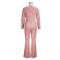 Tight flared pants striped long casual suit