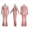 Tight flared pants striped long casual suit