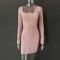 Hot selling women's sequined rhinestone sexy semi transparent long sleeved short dress