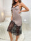Sexy and erotic pajamas with lace stitching, tempting jumpsuit sleeping