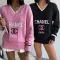 Winter new sweater knitted sweater embroidered V-neck top