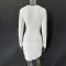Hot selling women's sequined rhinestone sexy semi transparent long sleeved short dress