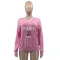 Winter new sweater knitted sweater embroidered V-neck top