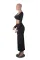 New solid color casual long sleeved square neck exposed navel top with hip hugging fashionable fish tail long skirt