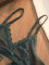 Sexy lingerie lace perspective seductive bra thong two-piece set