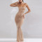 Hot selling women's shiny diamond sexy suspender mermaid long dress