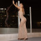 Hot selling women's shiny diamond sexy suspender mermaid long dress