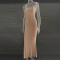 Hot selling women's shiny diamond sexy suspender mermaid long dress