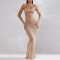 Hot selling women's shiny diamond sexy suspender mermaid long dress