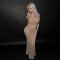 Hot selling women's shiny diamond sexy suspender mermaid long dress