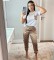 Fashionable casual pants, ankle tied loose pants, and trendy pants set