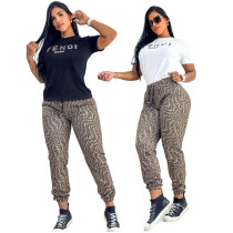 Autumn and winter new casual short sleeved top and pants set