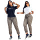 Autumn and winter new casual short sleeved top and pants set