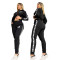 New fashionable commuting silver hot pressed long sleeved pants sports suit