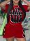 Printed new short sleeved shorts sports two-piece set for women