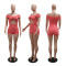 Sexy hollow jumpsuit fashionable one shoulder solid color women