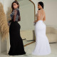 Women's hot stamping diamond slit long dress new