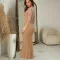 Fashion women's rhinestone solid color long sleeved dress new