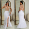 Women's hot stamping diamond slit long dress new