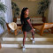 Sexy hollow jumpsuit fashionable one shoulder solid color women