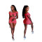 Sexy hollow jumpsuit fashionable one shoulder solid color women