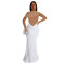 Women's solid color rhinestone long dress new