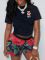 Printed new short sleeved shorts sports two-piece set for women