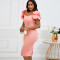 Elegant banquet dress with three-dimensional floral charm and socialite temperament, including hip hugging cross-border dress  4COLOR