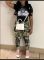 Fashion printed set, short sleeved pants, women's two-piece set