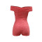 Sexy hollow jumpsuit fashionable one shoulder solid color women