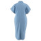 Large size women's denim collar short sleeved zipper mid length dress