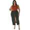 Large size women's denim new fit zipper empty bag long skirt