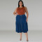 Large size women's clothing new denim wholesale source, medium and long skirts source