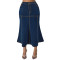 Large size women's new denim casual long skirt