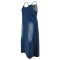 Large size women's new denim camisole long dress