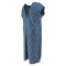 Large size women's denim loose sleeveless round neck striped long dress